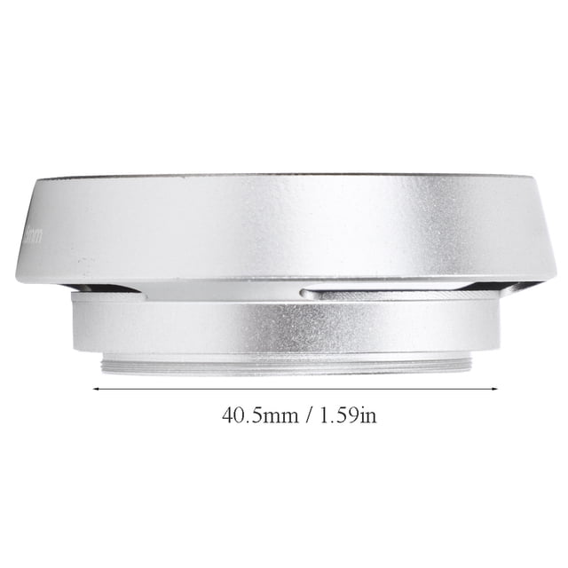 Lens Hood, Camera Lens Hood Prevent Interference Light High Strength 40.5mm Matt with Lens Cover for Camera Silver