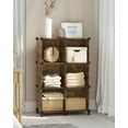 thumbnail image 1 of SONGMICS 6 Cube Storage Organizer, DIY Closet Shelf, Plastic Clothes Organizer, Modular Bookcase, 11.8 x 11.8 x 11.8 Inch Cubes, with Feet and Rubber Mallet, Rustic Brown ULPC111A01, 1 of 5