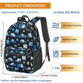 thumbnail image 3 of Police and Star Black Pattern 17" Waterproof Oxford School Backpacks for Teens, S-Shape Padded Straps, for School, Travel, Hiking, Camping, 3 of 5