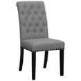 thumbnail image 2 of Grey Color - Button Tufting Detail - Dining Table - Ornate Style, 2 of 6
