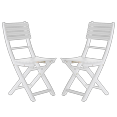 thumbnail image 4 of Tcbosik 2 Pack Wood Folding Chairs, Outdoor Dining Chair, Portable Bistro Chair for Patio, Porch, Garden, Yard, White, 4 of 8