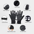 thumbnail image 3 of Winter Warm Gloves Touchscreen Fleece Waterproof Cycling Gloves, 3 of 8