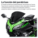 thumbnail image 2 of Parabrisas De Motocicleta Bloosom  Negroprotección Contra Lluvia Negro, 2 of 4