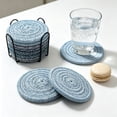thumbnail image 6 of CoreLiving Round Braided Placemats, 8 Pack Farmhouse Style Cotton Rope Table Mats, Heat Resistant Decorative Dining Table Accessories for Kitchen Decor, 6 of 8
