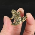 thumbnail image 4 of Farfi Brass Figurine Realistic Appearance Collectible Casting Vintage Desktop Mini Frog Copper Sculpture Office Decor (Type A), 4 of 13