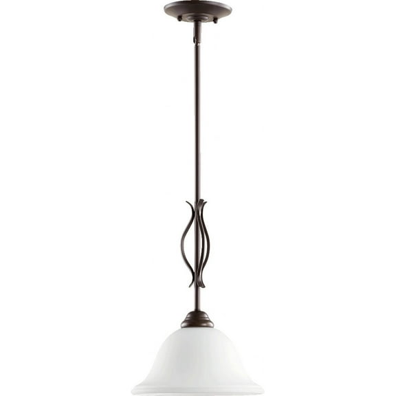 Quorum Lighting Spencer 1-Light Pendant, Oiled Bronze, 7.5W, 18.25H
