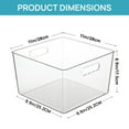 thumbnail image 5 of Sindcom 5 Pcs Extra Large Clear Plastic Storage Bins,11x11 Cube Acrylic Organizer Square Containers with Handle, 5 of 7