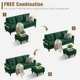 thumbnail image 4 of Pingliang Home Furniture Set Convertible Sectional Sofa and Storage Ottoman and Accent Chair,3 Seat L-shaped Sofa Couch with Reversible Footstool and Armchair for Living Room Apartment Office Studio, 4 of 9