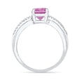 thumbnail image 3 of 0.13 CTTW STERLING SILVER  LAB CREATED  PINK SAPPHIRE  ENGAGEMENT RING, 3 of 4