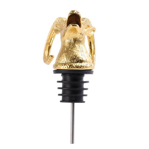 Moda cabeza de antílope vertedor de vino tapón de botella de animal aireador de vino creativo tapas de botella de vino favores de fiesta para bar restaurante de fiesta (dorado)