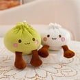 thumbnail image 5 of Premium Kawaii Steamed Bun Plush Bag Charm Soft Decorative Bao Zi Foodie Keychain for Backpacks and Purses Unique Collectible Gift Green, 5 of 6