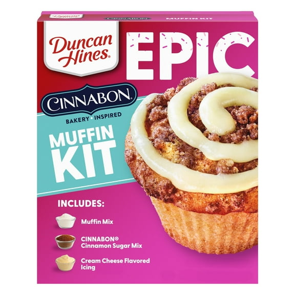 Duncan Hines Epic Cinnabon Bakery Inspired Muffin Kit, 32.34 oz.