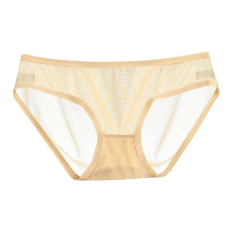 Rinsvye Womens Low Waist Sheer Women S Underwear Mesh Briefs Cute Seamless Sweat Outfit for Women After Birth Panties for Women