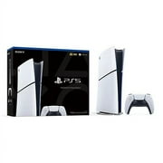 PlayStation 5 Digital Slim Console + PlayStation 5 DualSense Wireless Controller - Includes PS5 Console & DualSense Controller - 16GB RAM 1TB SSD - Custom Integrated I/O - Up to 120fps @ 120Hz