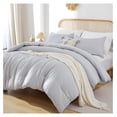 thumbnail image 3 of TiaGOC Gray Comforter Set Queen, 3pcs(1 Boho Light Grey Comforter & 2 Pillowcases) All Season Soft Bedding Lightweight Bedspread Blanket Quilt Gifts, 3 of 9