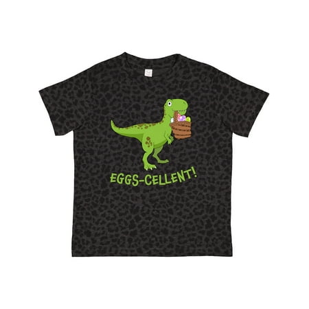 

Inktastic Eggs-cellent! Cute Easter T-Rex Dinosaur Gift Toddler Boy or Toddler Girl T-Shirt