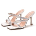 thumbnail image 1 of Zapatos de mujer 2021, zapatillas de tacón alto y fino, zapatillas de goma PU caladas, superzapatos de mujer, tacones finos, zapatillas de tacón alto 38 Gao Jinjia LED, 1 of 2