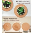 thumbnail image 5 of Cork Plant Coasters, Double Layers Hard Thick Planter Coaster, 12 Inch Absorbent Mats, Cork Trivets for Hot Dishes, Coasters for House Plants, 2 Pcs, 5 of 5