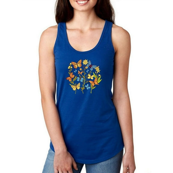 Butterflies. Racerback Tank Women -Smartprints Designs, Female XX-Large