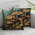 thumbnail image 3 of Shiartex Pillow Covers Decorative Pillowcases  Fall Forest Mushrooms Design, Holiday Farmhouse Throw Pillow Case Hidden Zippered Square Cushion Cover for Sofa Bedroom Home Decor White, 3 of 7