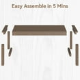 thumbnail image 5 of Outdoor Bench, Two Person Poly Lumber Porch Bench, Weatherproof Garden Bench That Never Rot and Fade, All-Weather Patio Bench Suit for Garden, Porch, and Park(Brown), 5 of 6