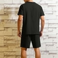 thumbnail image 4 of Ceisia Men's Solid Swim Trunksmen Waist Shorts Casual Home Suit Men Valentine'S Gifts Trunksmen Waist Shorts Casual Home Suit Sets Black XXL Gifts for Father, 4 of 8