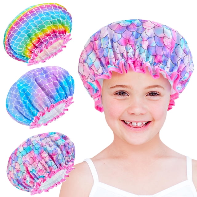 Gorro de ducha MacIrept para niños pequeños, reutilizable, 3 unidades