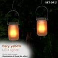 thumbnail image 5 of Alpine Corporation Outdoor Solar Powered Pathway Lantern Flickering LED Light Jars (Set of 2), 5 of 15