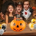 thumbnail image 7 of Holloyiver Halloween Pumpkin Bucket, 2PCS Mini Pumpkin Foldable Detachable Two Half Halloween Decor Pumpkin Trick or Treat Bucket, Pumpkin Candy Bucket Pumpkin Treat Pail for Home Decor, 7 of 7