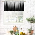 thumbnail image 2 of Black and Grey Window Curtains for Kitchen Small Silver White Ombre Mens Gothic Art Two Tone Gradient Abstract Trendy Living Room Bedroom Window Drape Treatment Valance, 52" W x 18" L, Modern, 2 of 6
