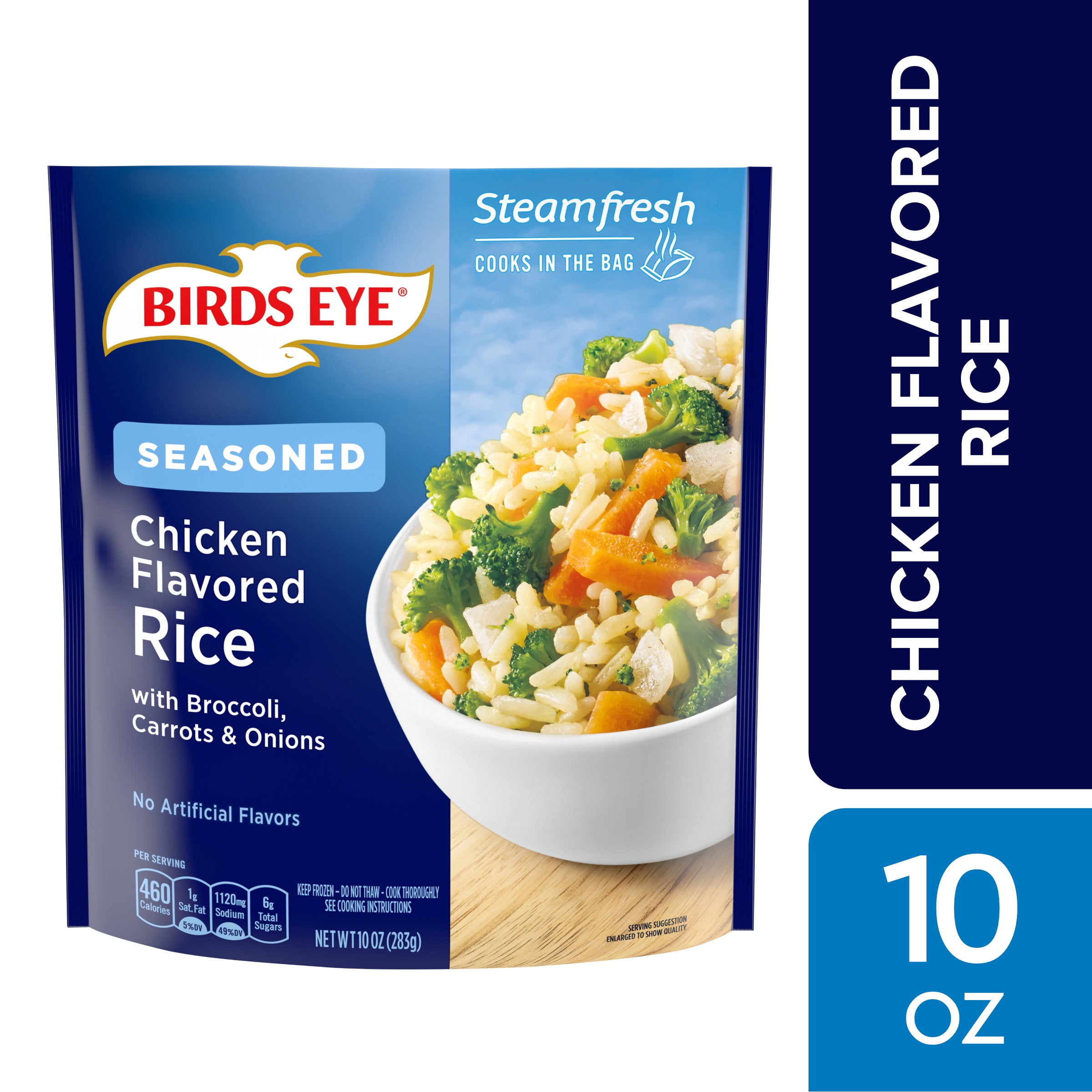 Birds Eye Steamfresh Seasoned Chicken Flavored Rice, 10 oz (Frozen)
