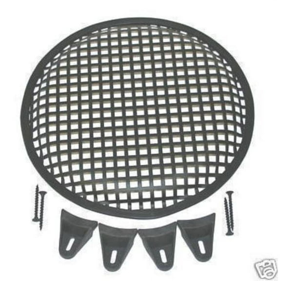 10 Inch Subwoofer Speaker Cover Waffle Mesh Grill Grille Protect Guard With Clips