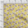 thumbnail image 2 of oneOone Polyester Spandex Brown Fabric Tropical Pineapple With Leaf Dress Material Fabric Print Fabric By The Yard 56 Inch Wide, 2 of 4