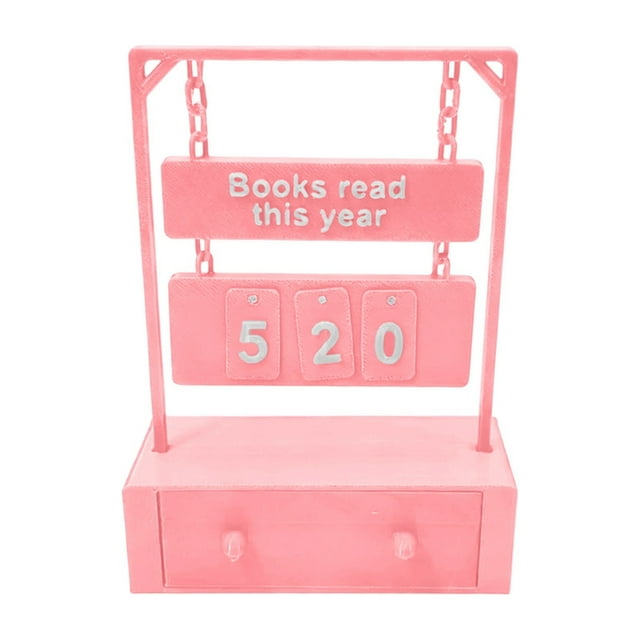 TIELUTT Counter 3D Printed Book Reading Shelf Sign 3D Crafts for Girls Ages 8-12 Sewing Craft Table for Kids Stationery Cards And Envelopes Set Men Stationery Organizer Portable Crafts for Girls Ages