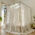 thumbnail image 2 of Mosquito Net for Bed,Canopy Bed Curtains,Four Corner Bed Bracket,Fly Canopy Mosquito Net, Curtain Brackets for Bedroom Decoration, 2 of 7