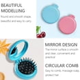 thumbnail image 4 of Brosse à Cheveux Pliable avec Miroir, Peigne de Massage Rond Mini Compact pour Sac à Main/poche, Format de Voyage pour Filles et Femmes, 4 of 6