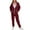 Wine, variant on Miluxas Womens 2 Piece Outfits Sweatsuits Oversized Zip Up Sweatshirt Jogger Sweatpants Tracksuit Sweat Lounge Matching Set Wine 10(XL)