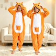 thumbnail image 2 of Ruyang Kangaroo Jumpsuit for Boys Girls Cute Animal Long Sleeve Plush Hooded Onesie Kids Fall Winter Warm Clothes Size 9-10, 2 of 4