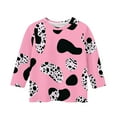 thumbnail image 3 of GA WEIHUA Girls Shirts Cow Color T Shirts Casual 3/4 Sleeve Tops Gifts for Toddler Fashion Summer Graphic Blouses(Multicolor,5 Years), 3 of 4