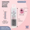 thumbnail image 3 of Miyuki Delica Seed Beads – Size 11/0 (1.6 mm), DB1789, White-Lined Amethyst AB, 7.2 g, Approx. 1440 Beads, 3 of 7