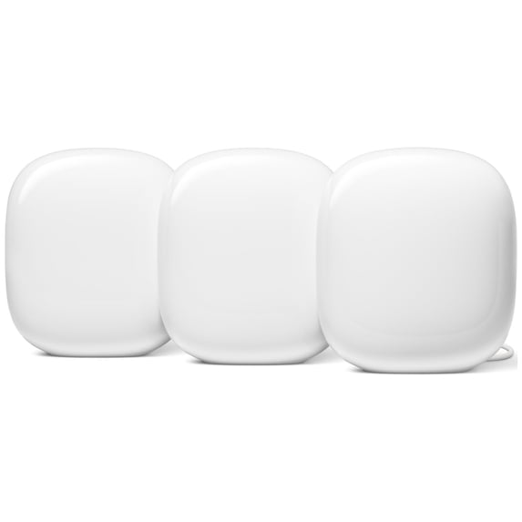Pre-Owned Nest Wifi Pro - Wi-Fi 6E - Reliable Home WiFi System with Fast Speed and Whole Home Coverage - Mesh Wi-Fi Router - Snow 3-pack