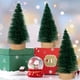 thumbnail image 4 of Mini árboles de Navidad para decoración navideña, 4 mini árboles de Navidad artificiales con base de madera, árboles de decoración navideña de mesa para decoración navideña, 4 of 5