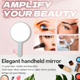 thumbnail image 4 of RAGUPEL Hand Mirrors with Handle,Compact Round Mirror 6.7"*3.9"*0.4" Hand Held Mirrors with Handle,Aluminum-Coated Mirror Hand Mirrors with Handle,Green, 4 of 6