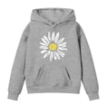 thumbnail image 4 of Emitonse Boys' Crewneck Thin Sweatshirt Kids Hoodie Print Girls Basic Long Sleeve Drawstring Sweatshirt Grey,Size 5-6 Years, 4 of 4