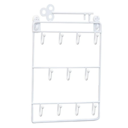 

Smrinog Modern Wall Mounted 11 Hangers Hooks Key Holder Coat Hat Storage Rack (B)