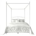 thumbnail image 6 of Castle Place Ornate Ironwork King Metal Platform Canopy Bed, White, 6 of 8