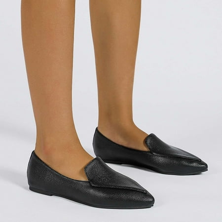 

Dezsed Women s Flats Shoes Pointed-Toe Flats Shoes Lightweight Soft Shoes Solid Color Casual Shoes Black 43 on Clearance