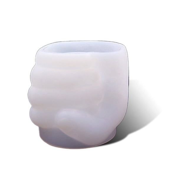 Silicone Resin DIY Flowerpot Mold Pen Brusher Holder Molds Indoor Decoration Mould Homemade Handmade Artcraft (Left Hand Style2)
