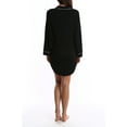 thumbnail image 3 of Women's Long Sleeve Button Down Sleep Shirt Nightgown - Black - Medium, 3 of 3