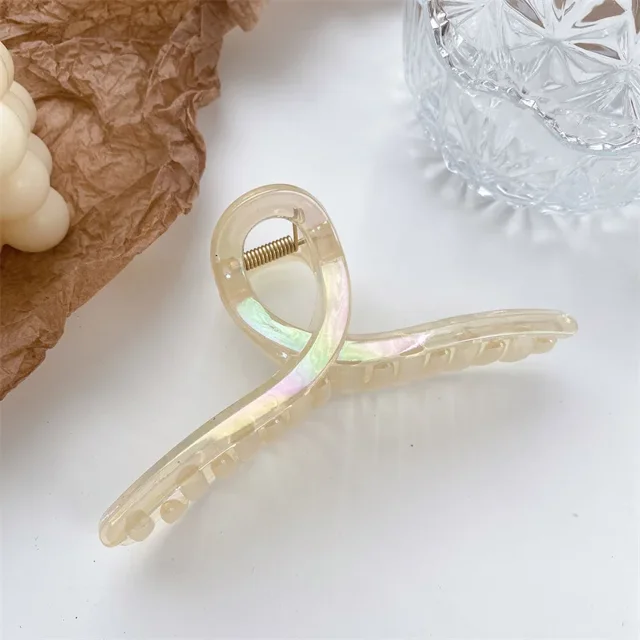 UXSL, nuevas pinzas para el cabello con estampado de flores para mujer, pinzas para el cabello de plástico coloridas y resistentes, pinzas para el cabello de gran tamaño, horquilla de cangrejo